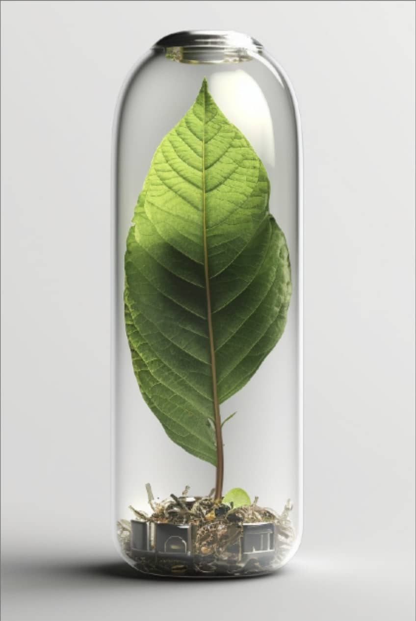 blatt-in-glas Blatt-in-Reagenzglas